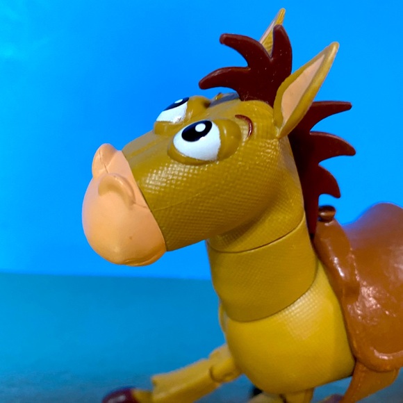 DISNEY PIXAR TOY STORY 3 BULLSEYE HORSE BONUS SADDLE SOLID ACTION FIGURE RARE - Picture 3 of 11